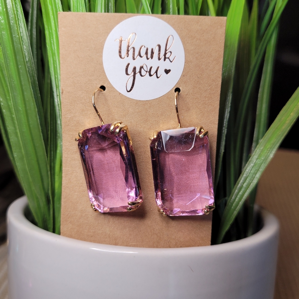 HOST PICK! Amethyst gemstone chunky bold earrings